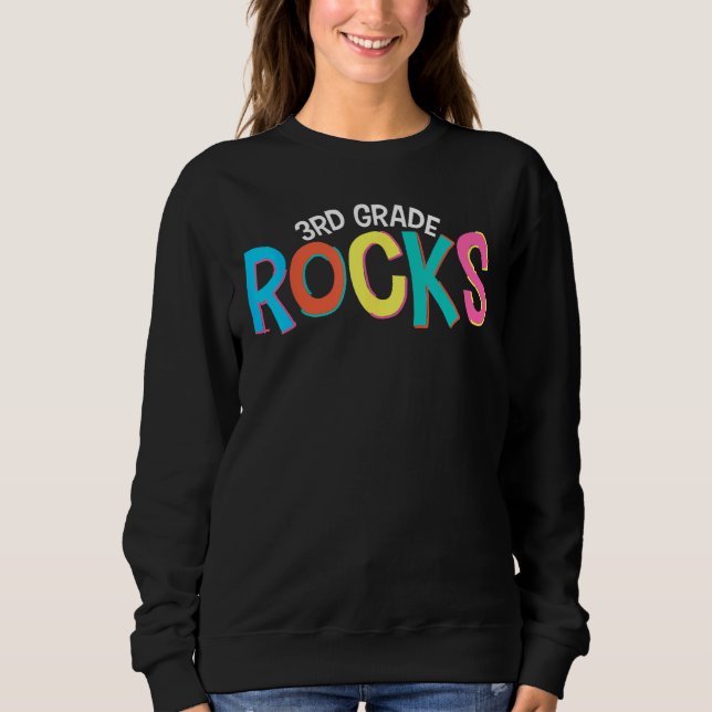 Camiseta 3rd Third Grade Rocks Back To School Teacher Stude (Frente)