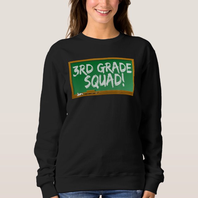 Camiseta 3rd Third Grade Squad Chalk Board (Frente)