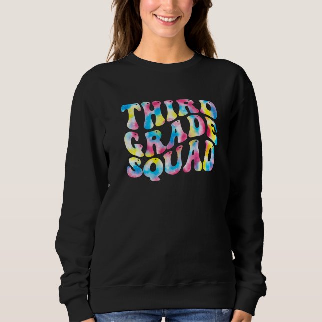 Camiseta 3rd Third Grade Squad Teacher Back To School Retro (Frente)