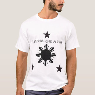 Camiseta 3starsasun, 3 estrelas e um Sun