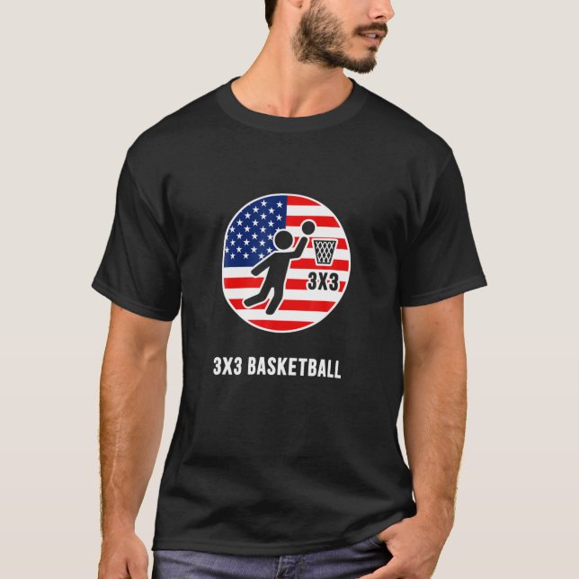Camiseta 3X3 Basquete EUA (Frente)