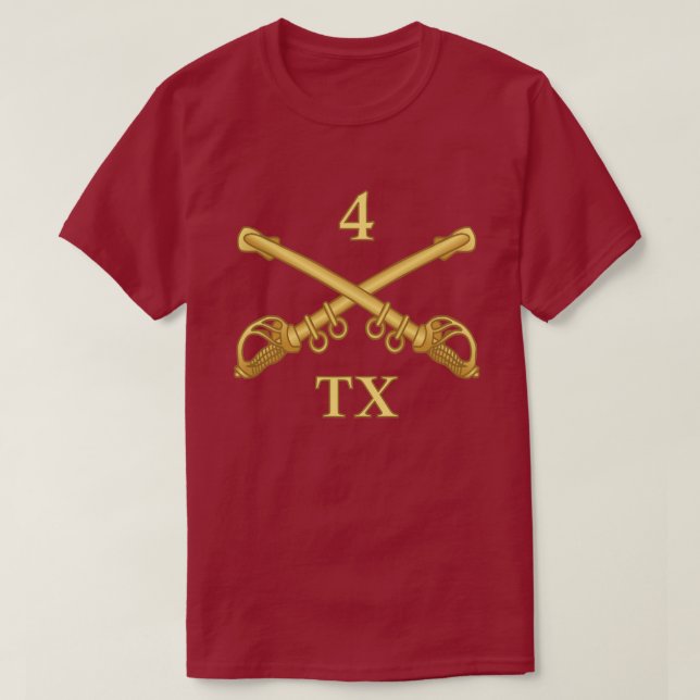 Camiseta 4ª Cavalaria do Texas (Frente do Design)