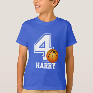 Camiseta 4º Aniversário - basquete personalizado- 2