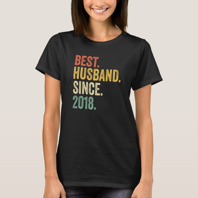 Camiseta 4º Aniversário de Casamento Para Ele Melhor Marido (Frente)