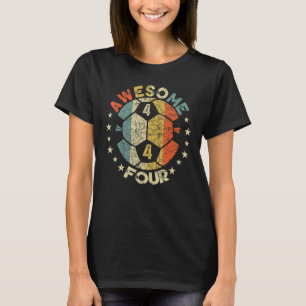 Camiseta 4º Aniversário Futebol Incrível 4 anos Meninos Gir