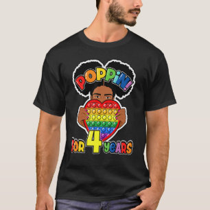 Camiseta 4º Aniversário - Pop De Fidget African American Ki