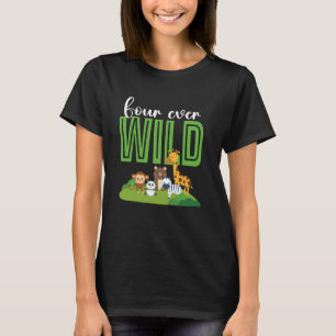 Camiseta 4º aniversário Quatro Nunca Selvagem 4 anos Espeta