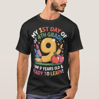 Camiseta 4º ano de volta ao primeiro dia de escola meninos