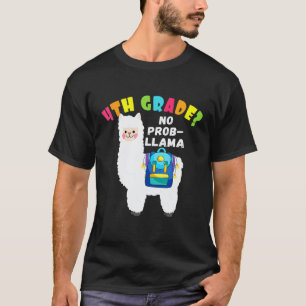 Camiseta 4º ANO Sem Prob Llama Primeiro Dia De Aula