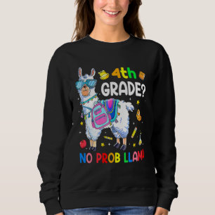 Camiseta 4º ano sem problema Lhama Professor e criança de