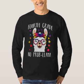 Camiseta 4º ano volta às aulas sem problemas Llama para pro