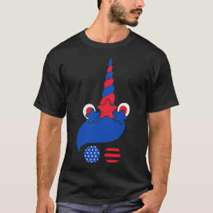 Camiseta 4º De Julho Bandeira Da Unicórnio Americana