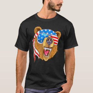 Camiseta 4º de julho Bandeira Patriótica dos Estados Unidos