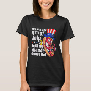 Camiseta 4º De Julho O Quente-Canino Sai Humor Adulto