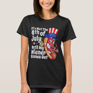 Camiseta 4º De Julho O Quente-Canino Sai Humor Adulto