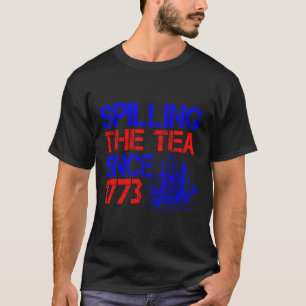 Camiseta 4º Espelhamento Do Chá Desde 1773 Quarto De Julho