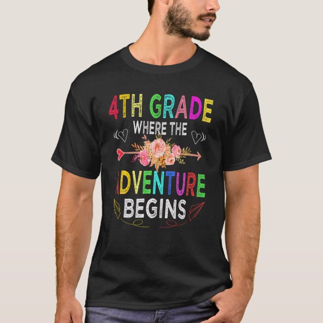Camiseta 4º Grau Em Que A Aventura Começa Aos Professores K (Frente)