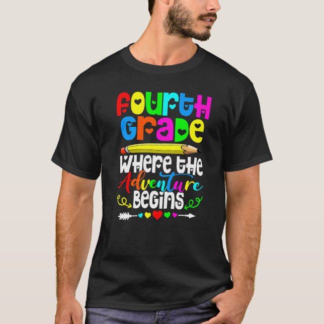 Camiseta 4º Grau Quando A Aventura Começa No 4º Grau  (Frente)