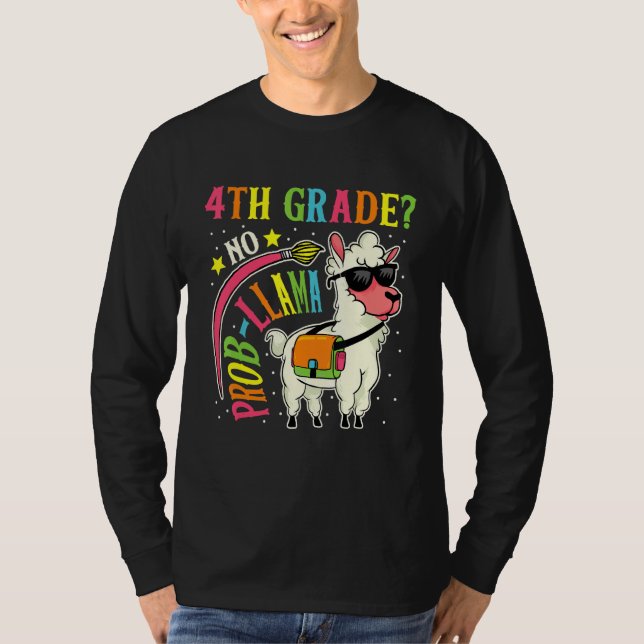 Camiseta 4º Grau Sem Prob Lama De Volta À Escola Primeiro D (Frente)