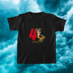 Camiseta 4º nome do Pirate da festa de aniversário