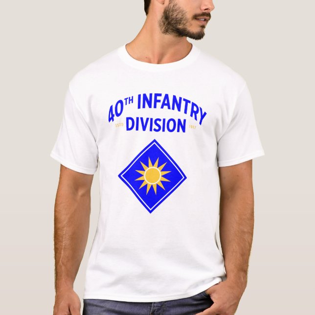 Camiseta 40ª Divisão de Infantaria Militar dos Estados Unid (Frente)