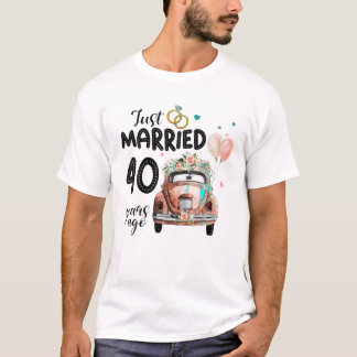 Camiseta 40º Aniversário de Casamento