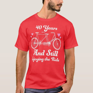 Camiseta 40º Aniversário do Casamento 40 Anos Juntos Presen