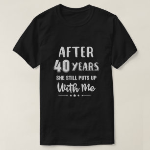 Camiseta 40º Aniversário Engraçado Presente para Marido