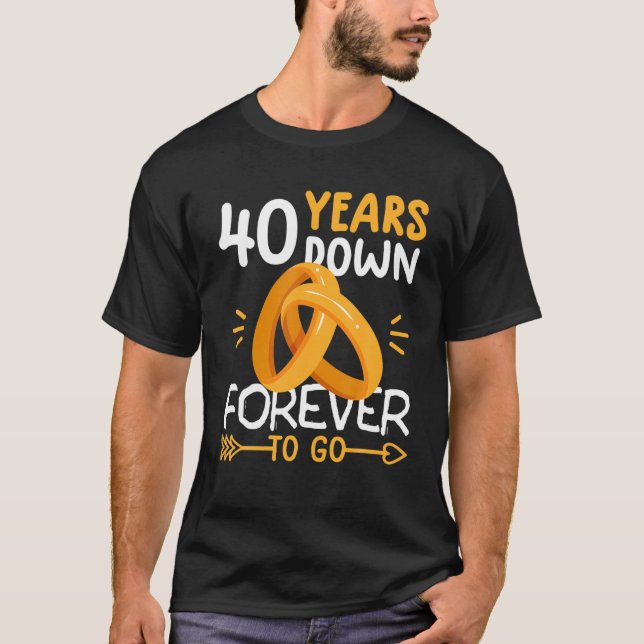 Camiseta 40º Casais de 40 anos de casamento (Frente)