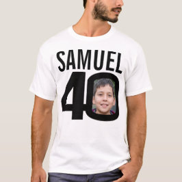 Camiseta 40º nome personalizado de aniversário feliz agora 