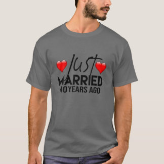 Camiseta 40º Recem casados de aniversário de 40 anos