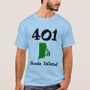 Camiseta 401, código de área de Rhode - ilha