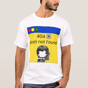 Camiseta 404 cérebro não encontrado