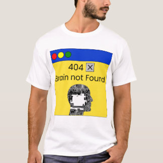 Camiseta 404 cérebro não encontrado