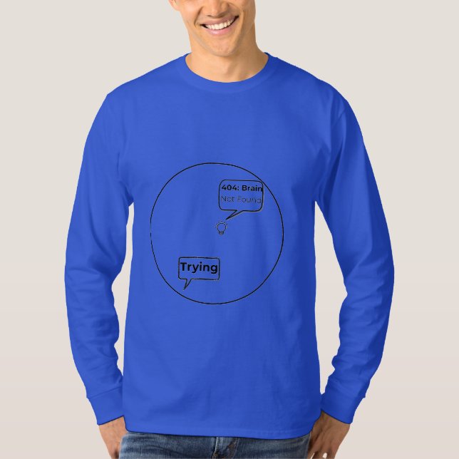 Camiseta 404: Cérebro Não Encontrado - Código de Erro Diver (Frente)