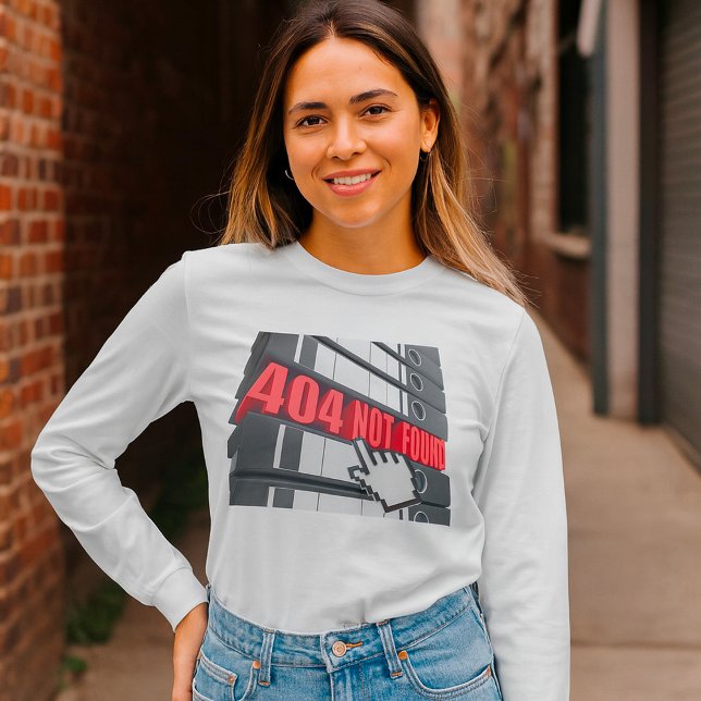 Camiseta 404 Mensagem de erro de site não encontrada (Criador carregado)