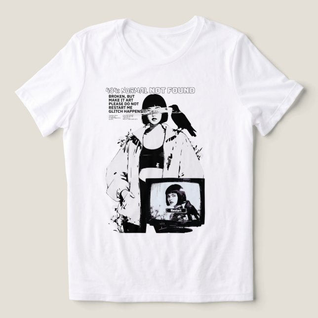 Camiseta 404: Normal Not Found – Glitched Soul (Design frontal)
