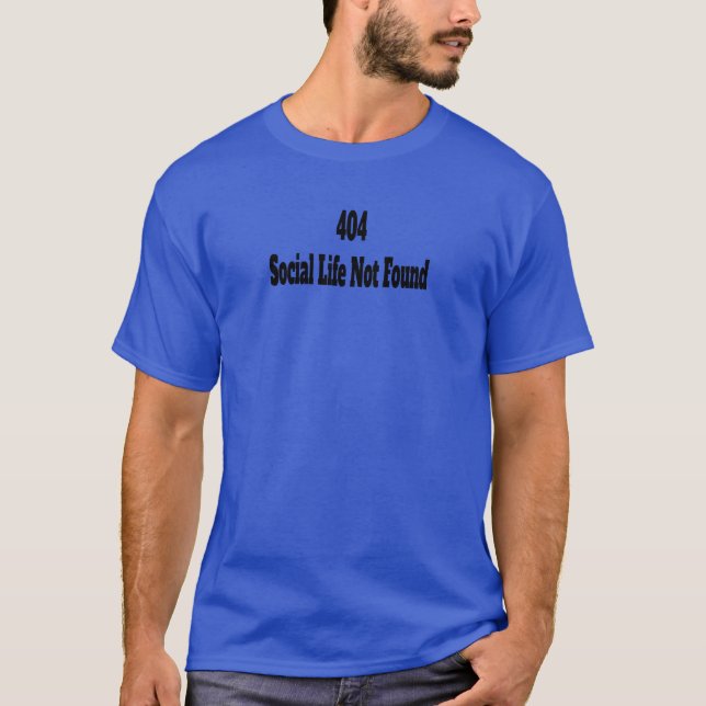 Camiseta 404 Vida Social Não Encontrada (Frente)