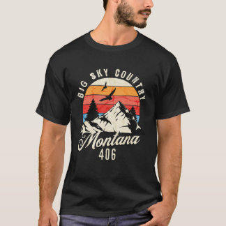 Camiseta 406 Montana Area Code Big Sky Country Montana Outd