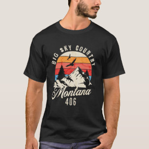 Camiseta 406 Montana Area Code Big Sky Country Montana Outd