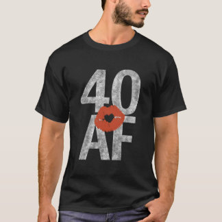 Camiseta 40 Af 40º Ele Lábios Quarenta Af
