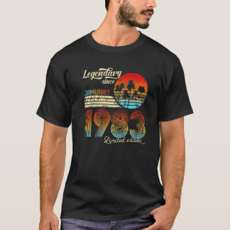 Camiseta 40. Aniversário 40 Legendário Desde Janeiro De 198