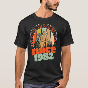 Camiseta 40 Anos Chegando Lentamente Desde 1982 40º Nascime