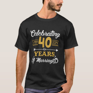 Camiseta 40 Anos De Casamento 1984 40º Aniversário De Casam