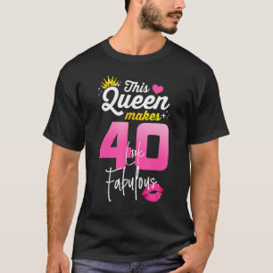 Camiseta 40 Anos De Idade 40 E Fabuloso Desde 1982 40º Nasc