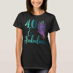 Camiseta 40 Anos De Idade 40 E Fabuloso Desde 1982 40º Nasc