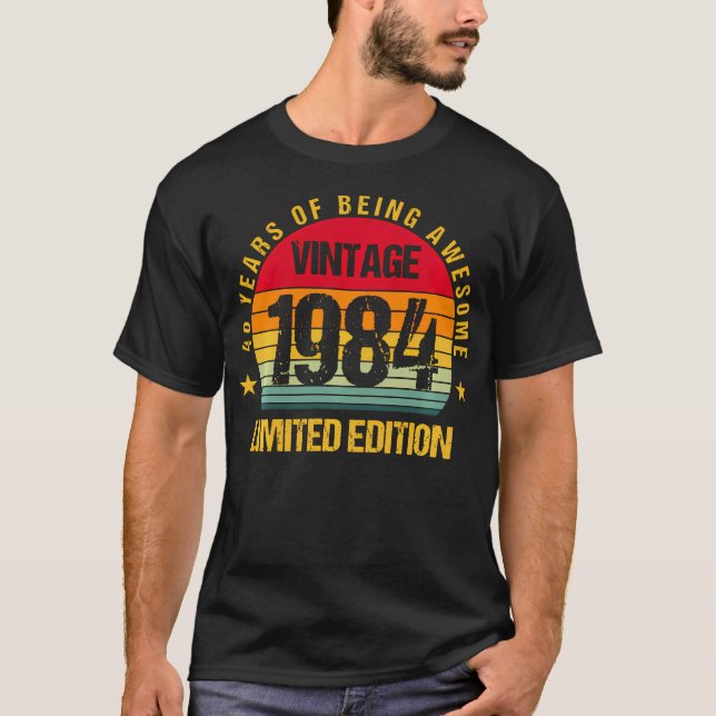 Camiseta 40 Anos De Idade 40 Homens De aniversário de 40 an (Frente)