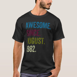 Camiseta 40 anos de idade incrível desde agosto de 1982 Vin
