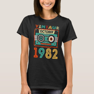 Camiseta 40 anos de idade incrível desde outubro de 1982 40