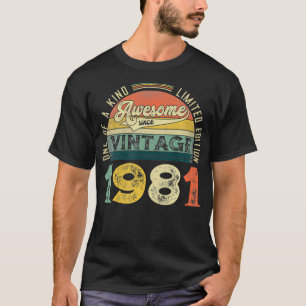Camiseta 40 Anos De Idade, Vestígio Retroativo 1981, 40º Bi